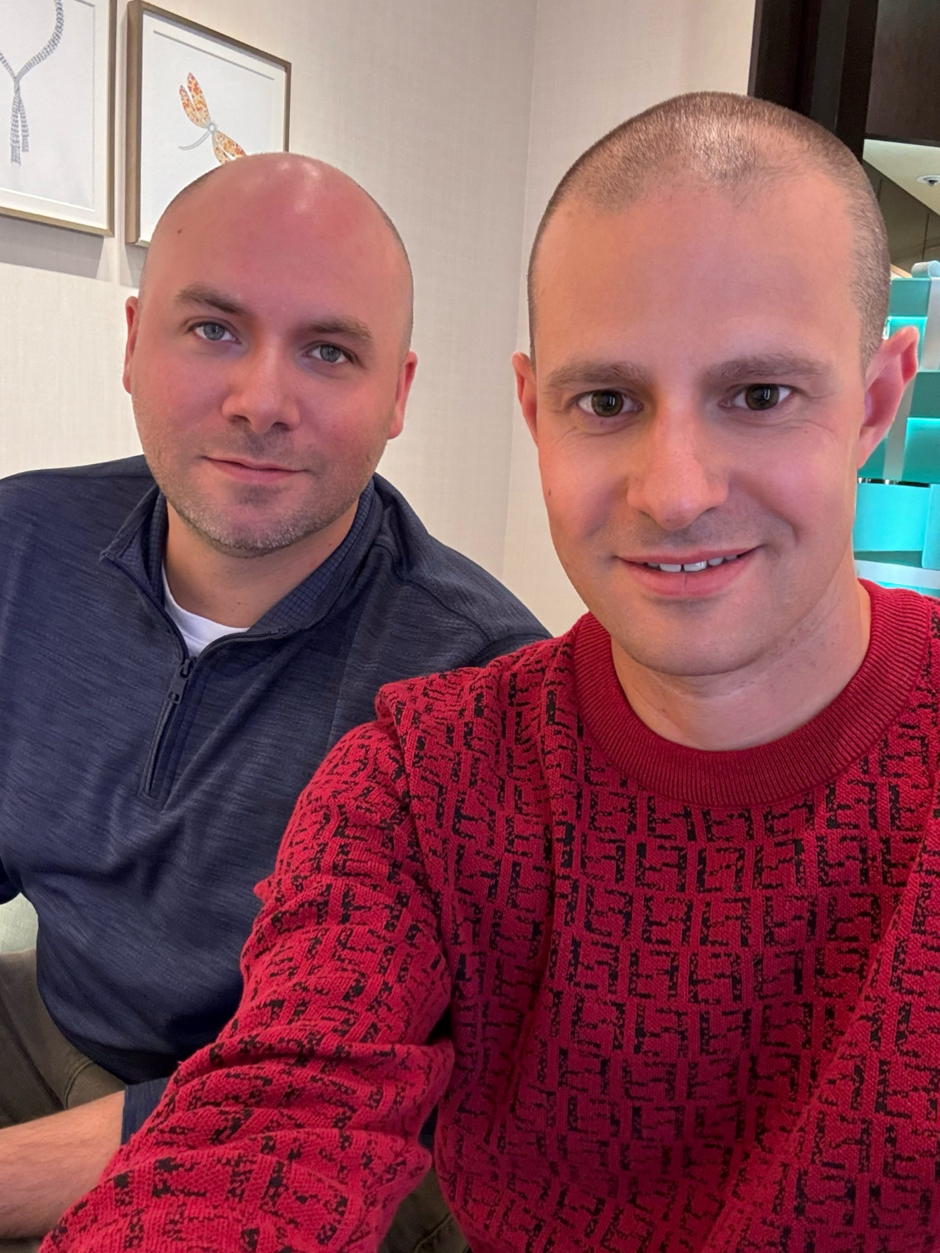 Justin Calabrese with Partner, Stephen Lynch at Tiffany's